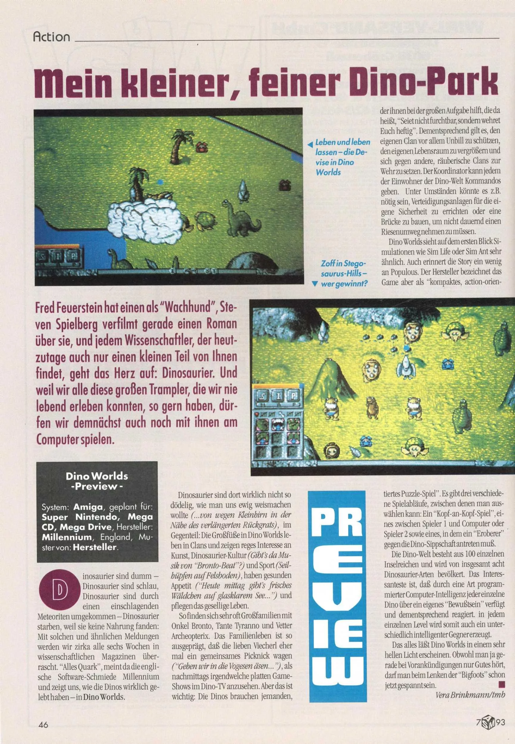 Dino Worlds (Amiga, SNES, Mega Drive) - Games That Weren't